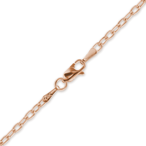 Houston St. Hollow Cable Anklet in 14K Rose Gold