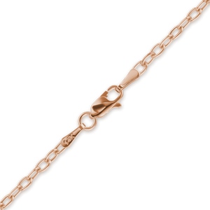 Houston St. Hollow Cable Necklace in 14K Rose Gold