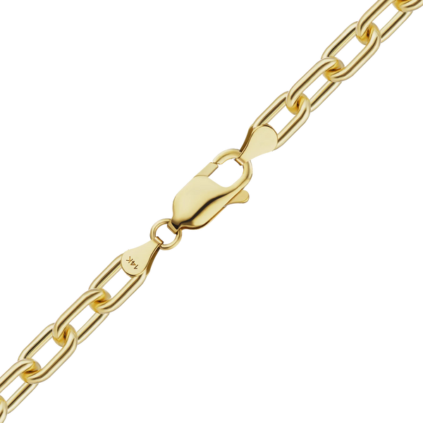Houston St. Semi-Solid Cable Necklace in 14K Yellow Gold
