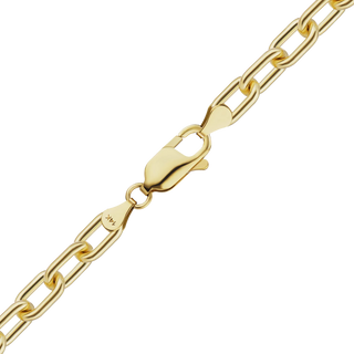 Houston St. Semi-Solid Cable Anklet in 14K Yellow Gold