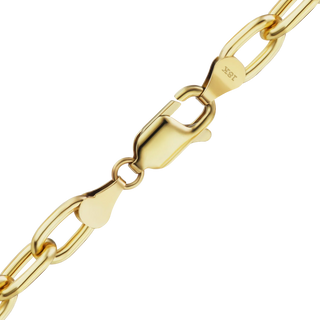 Houston St. Semi-Solid Cable Necklace in 18K Yellow Gold