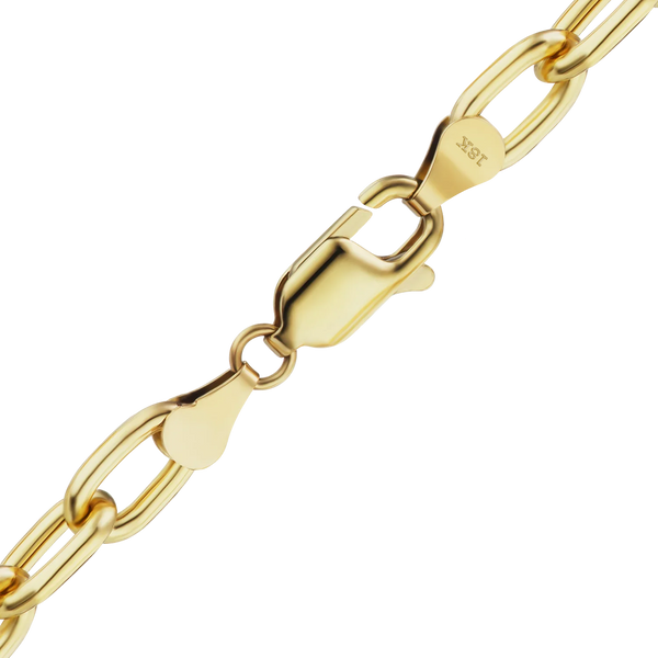 Houston St. Semi-Solid Cable Anklet in 18K Yellow Gold