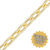 Special Order Only: Bulk / Spooled Diamond Cut Elongated Semi-Solid Cable Chain in Gold
