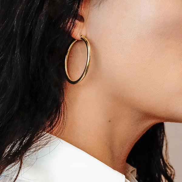 The Bridge Street Hoop in 14K Yellow Gold