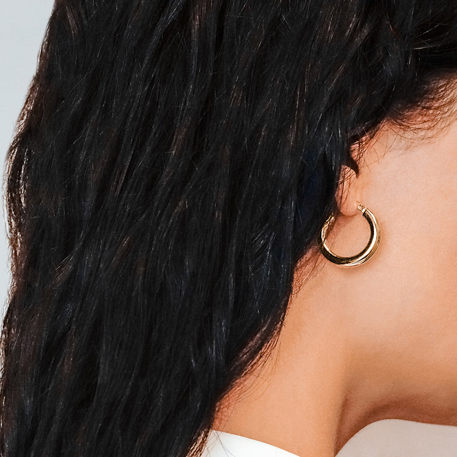 The Ninth Ave Hoop in 14K Yellow Gold