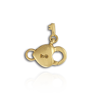 ITI NYC Heart Lock and Key Trigger Clasps (7.3 x 10.3 mm)