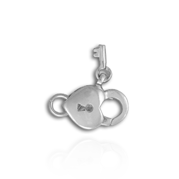 ITI NYC Heart Lock and Key Trigger Clasps (7.3 x 10.3 mm)