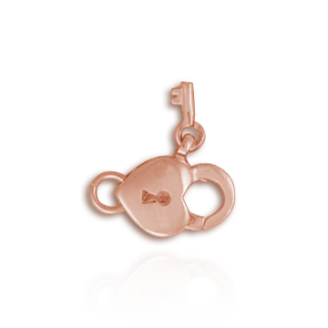 ITI NYC Heart Lock and Key Trigger Clasps (7.3 x 10.3 mm)