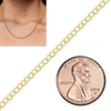 Bulk / Spooled Round Semi-Solid Rolo Chain in 14K Yellow Gold (2.50 mm - 8.00 mm)