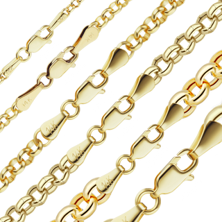 Herald Sq. Semi-Solid Rolo Necklace in 14K Yellow Gold
