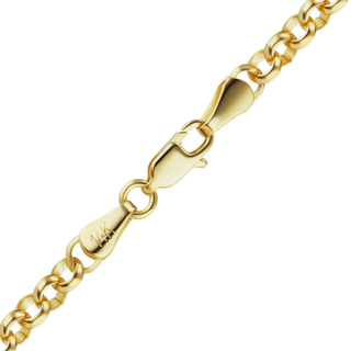 Herald Sq. Semi-Solid Rolo Anklet in 14K Yellow Gold