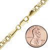 Herald Sq. Semi-Solid Rolo Anklet in 14K Yellow Gold