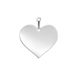 Heart Charm in Sterling Silver (28.5 x 25.5 mm)