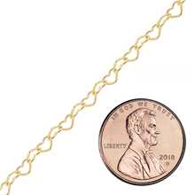 Load image into Gallery viewer, Bulk / Spooled Classic Heart Chain in 14K Gold-Filled (2.80 mm - 3.50 mm)
