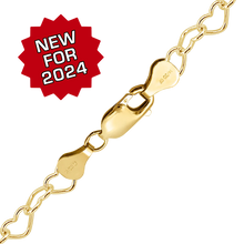 Load image into Gallery viewer, Finished Classic Heart Anklet in 14K Gold-Filled
