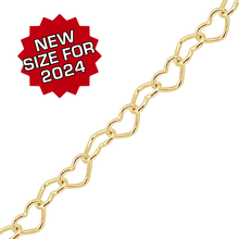 Load image into Gallery viewer, Bulk / Spooled Classic Heart Chain in 14K Yellow Gold (1.80 mm - 3.90 mm)
