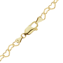 Load image into Gallery viewer, Finished Classic Heart Anklet in 14K Yellow Gold
