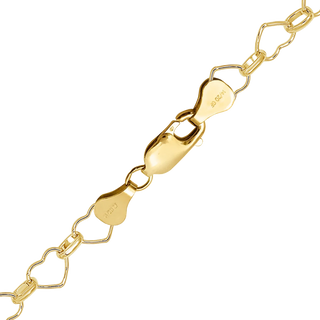 Finished Alternating Heart Bracelet in 14K Gold-Filled