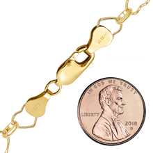 Load image into Gallery viewer, Finished Alternating Heart Anklet in 14K Gold-Filled
