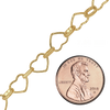Bulk / Spooled Alternating Heart Chain in 14K Gold-Filled (5.70 mm - 7.60 mm)
