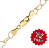 Finished Textured Alternating Heart Necklace in 14K Gold-Filled