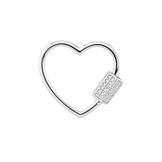Heart Screw On/Off Chain Connectors / Charm Hangers / Carabiners (19.8 x 24 mm)