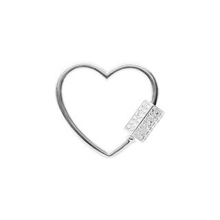 Heart Screw On/Off Chain Connectors / Charm Hangers / Carabiners (19.8 x 24 mm)