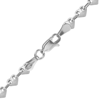 Finished Puffed Heart Necklace in Sterling Silver