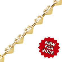 Load image into Gallery viewer, Bulk / Spooled Puffed Heart Chain in 14K Yellow Gold (4.30 mm - 8.00 mm)
