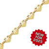 Bulk / Spooled Puffed Heart Chain in 14K Yellow Gold (4.30 mm - 8.00 mm)
