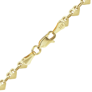 Puffed Heart Necklace in 14K Yellow Gold