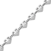Bulk / Spooled Puffed Heart Chain in Sterling Silver (4.30 mm - 8.00 mm)