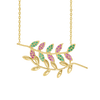 Colorful Branches Necklace in Sterling Silver (38 x 18 mm)