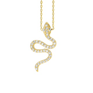 Snake Necklace in Sterling Silver (24 x 12 mm)