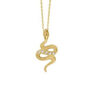 Snake Necklace in Sterling Silver (25 x 13 mm)
