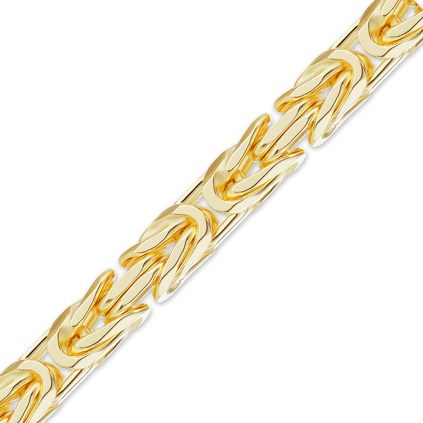Bulk / Spooled Handmade Byzantine Chain in 14K Yellow Gold (2.90 mm)