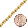 Bulk / Spooled Handmade Solid Rope Chain in 14K Yellow Gold (2.20 mm - 6.30 mm)