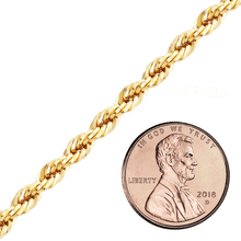 Load image into Gallery viewer, Bulk / Spooled Handmade Solid Rope Chain in 14K Gold-Filled (2.30 mm - 4.00 mm)
