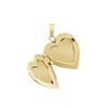 ITI NYC Tri-Color & Hand Engraved Design Heart Locket with Diamonds in 14K Gold Filled with Optional Engraving (28 x 19 mm)
