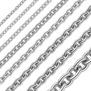 Bulk / Spooled Heavy Round Cable Chain in 14K & 18K White Gold (0.70 mm - 3.00 mm)