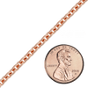 Bulk / Spooled Heavy Round Cable Chain in 14K & 18K Rose Gold (0.70 mm - 3.00 mm)
