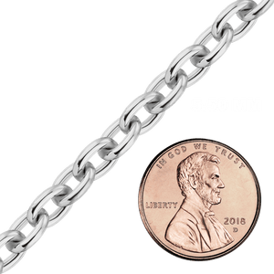 Bulk / Spooled Heavy Round Cable Chain in Sterling Silver (0.80 mm - 8.50 mm)