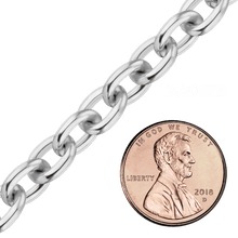 Load image into Gallery viewer, Bulk / Spooled Heavy Round Cable Chain in Sterling Silver (0.80 mm - 8.50 mm)
