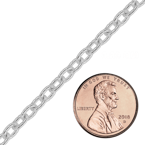 Bulk / Spooled Heavy Textured Cable Chain in Sterling Silver (0.90 mm - 7.50 mm)