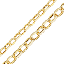 Load image into Gallery viewer, Bulk / Spooled Hollow Oval Rolo Chain in 14K Yellow Gold (2.10 mm - 3.20 mm)
