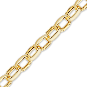 Bulk / Spooled Hollow Oval Rolo Chain in 14K Yellow Gold (2.10 mm - 3.20 mm)