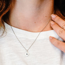 Load image into Gallery viewer, ITI NYC Initial Pendants with Black Enamel in Sterling Silver (11mm) (100% Polished with Bail - Includes CZ)
