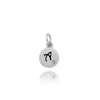 ITI NYC Initial Pendants with Black Enamel in Sterling Silver (11mm) (100% Polished with Bail - Includes CZ)