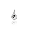 ITI NYC Initial Pendants with Black Enamel in Sterling Silver (11mm) (100% Polished with Bail - Includes CZ)