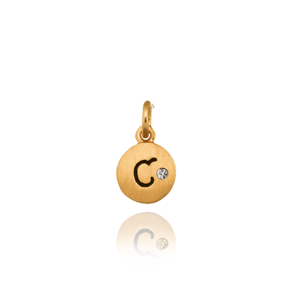 ITI NYC Initial Pendants with Black Enamel in Sterling Silver (11mm) (100% Polished with Bail - Includes CZ)